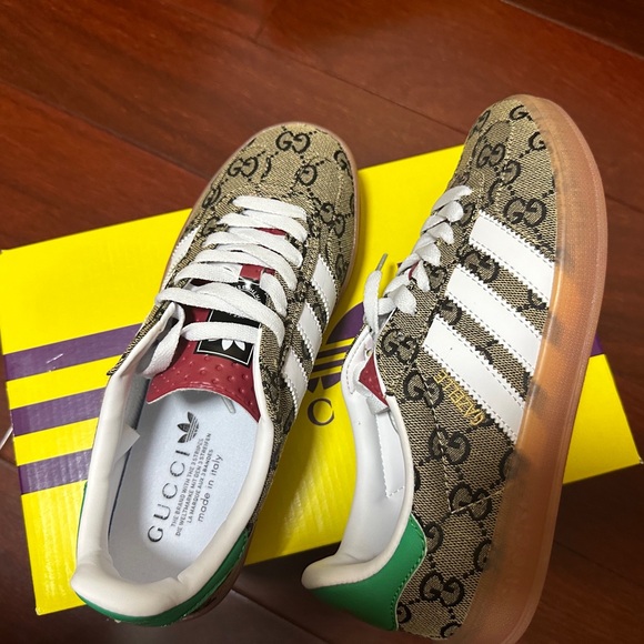 Gucci Shoes Gucci Gazelle Canvas Lowcut Lace Fashion Board Shoes